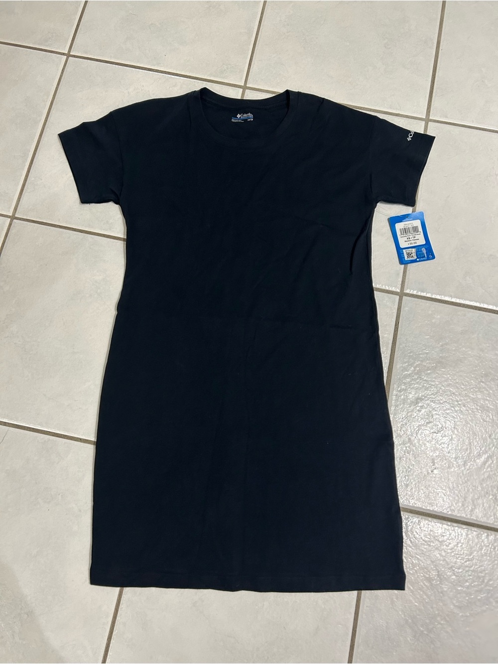 Columbia Black Short-Sleeve T-Shirt Dress